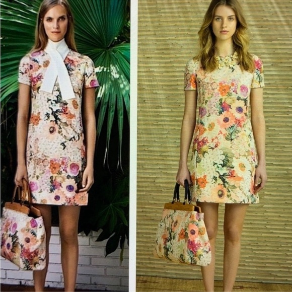 Tory Burch Kaley Floral Tweed Dress size 8 - Picture 15 of 16